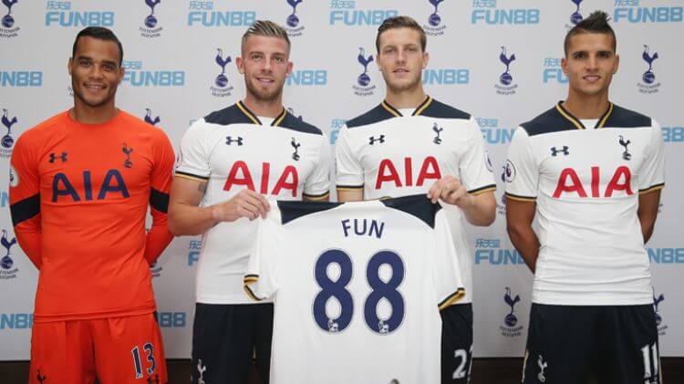 FUN88 tài trợ Tottenham