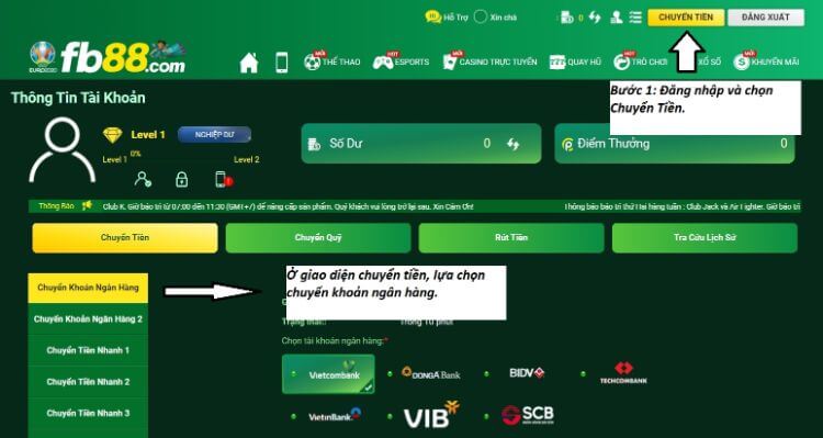 Gửi tiền fb88