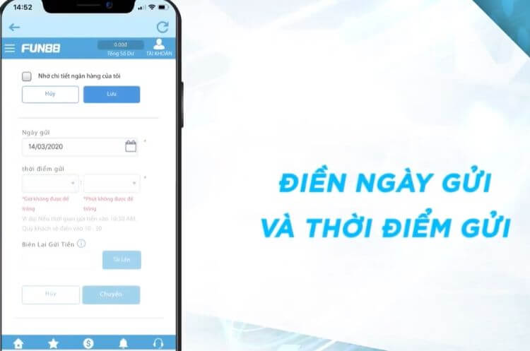 gửi tiền FUN88 