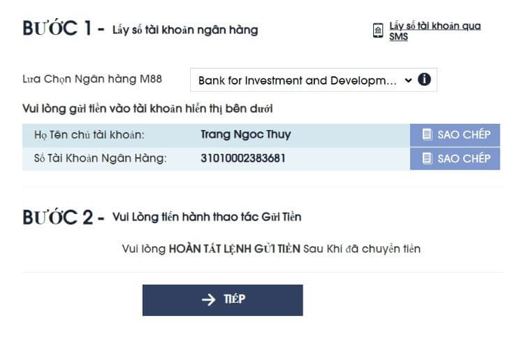 gửi tiền
