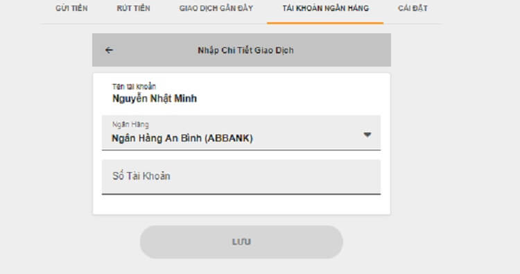 tạo tài khoản ngân hàng rút tiền 188bet