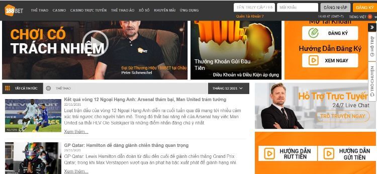 giao diện 188bet